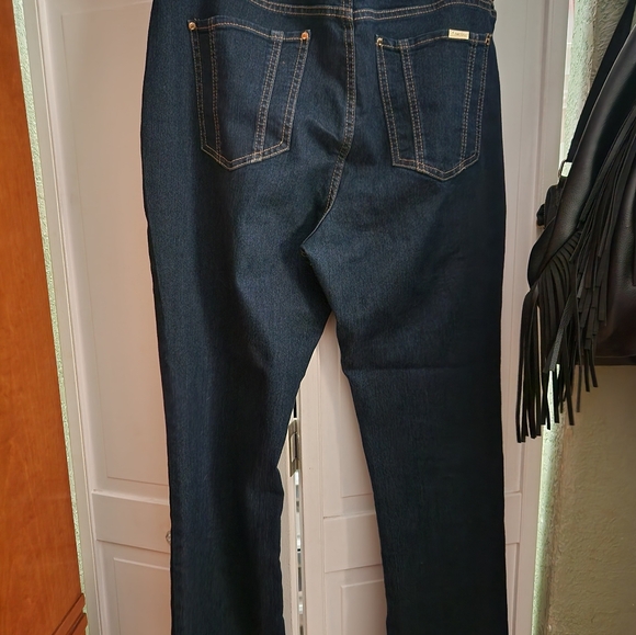 Jennifer Lopez boot cut stretch denim womens jeans size 16 2 pairs 1 black 1 blu - Picture 7 of 11